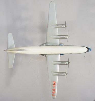 KLM Dc-7 Aircraft Model in Aluminium, 1950s-SGX-1074226