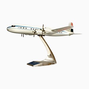 KLM Dc-7 Aircraft Model in Aluminium, 1950s-SGX-1074226