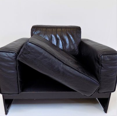 KM 3/1 Armchair in Leather by Tito Agnoli, 1980s-HUW-1373712