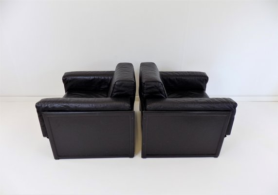 KM 3/1 Armchair in Leather by Tito Agnoli, 1980s-HUW-1373712