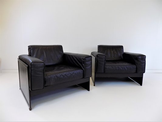 KM 3/1 Armchair in Leather by Tito Agnoli, 1980s-HUW-1373712