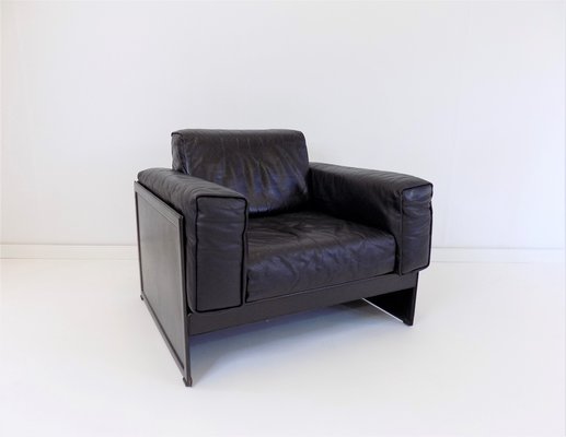 KM 3/1 Armchair in Leather by Tito Agnoli, 1980s-HUW-1373712