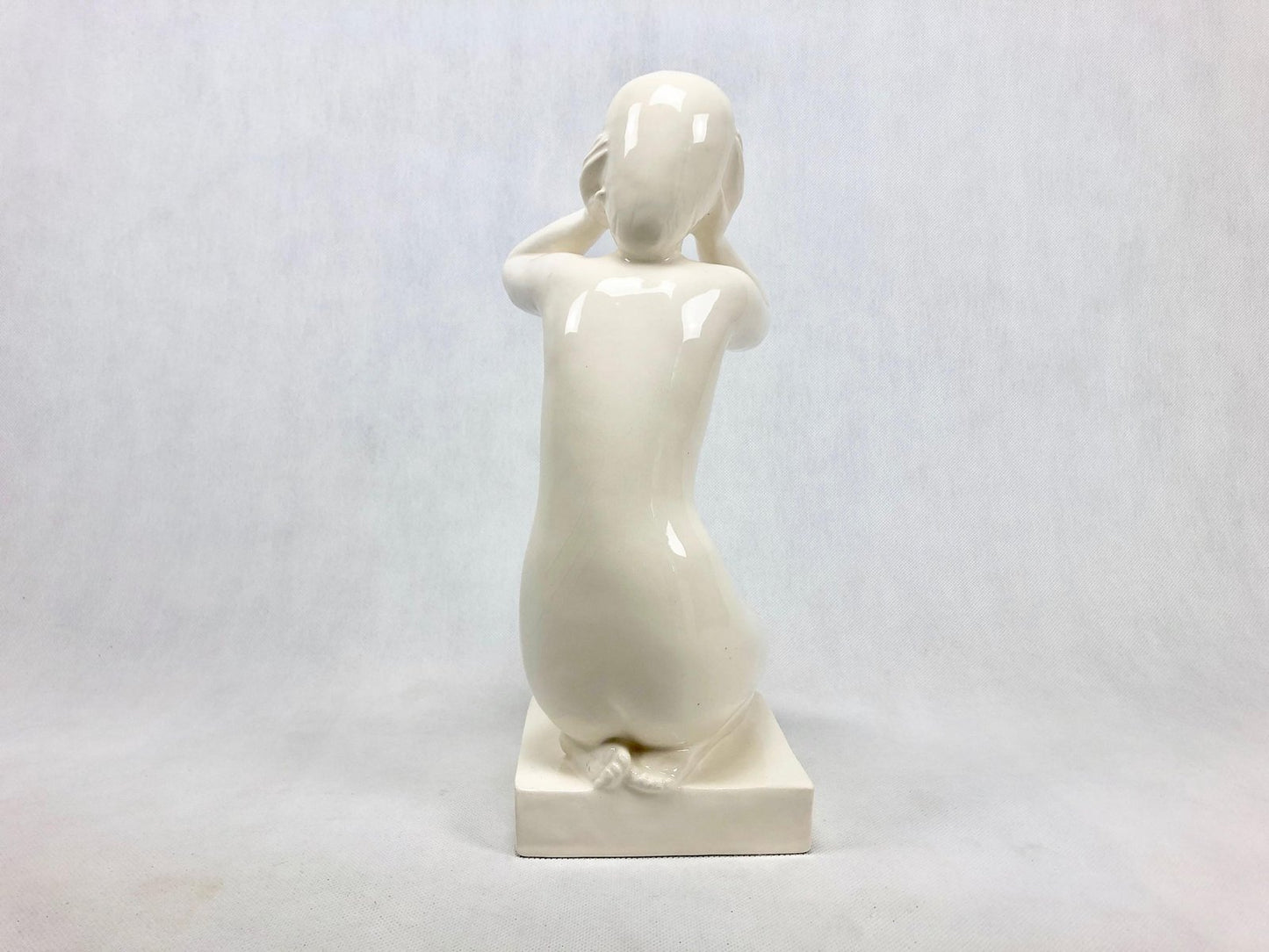 Kneeling Nude Woman Statue from Jihokera Bechyně, 1960s