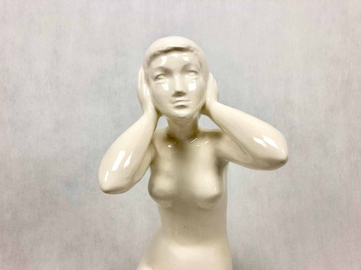 Kneeling Nude Woman Statue from Jihokera Bechyně, 1960s