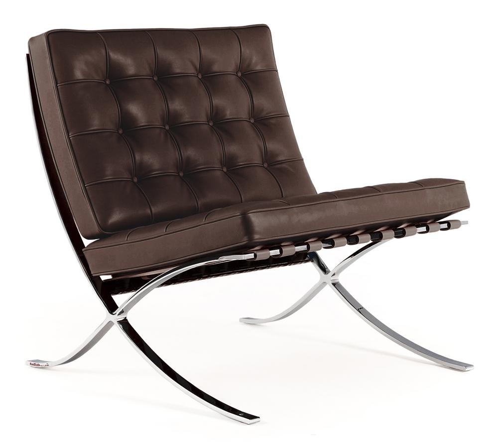 Barcelona® RELAX - Leather Armchair by Knoll #Venezia Leather | Brown (04)