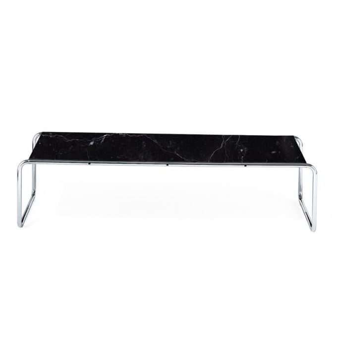 Laccio - Rectangular Marble Coffee Table by Knoll #Nero Marquina marble (MN)