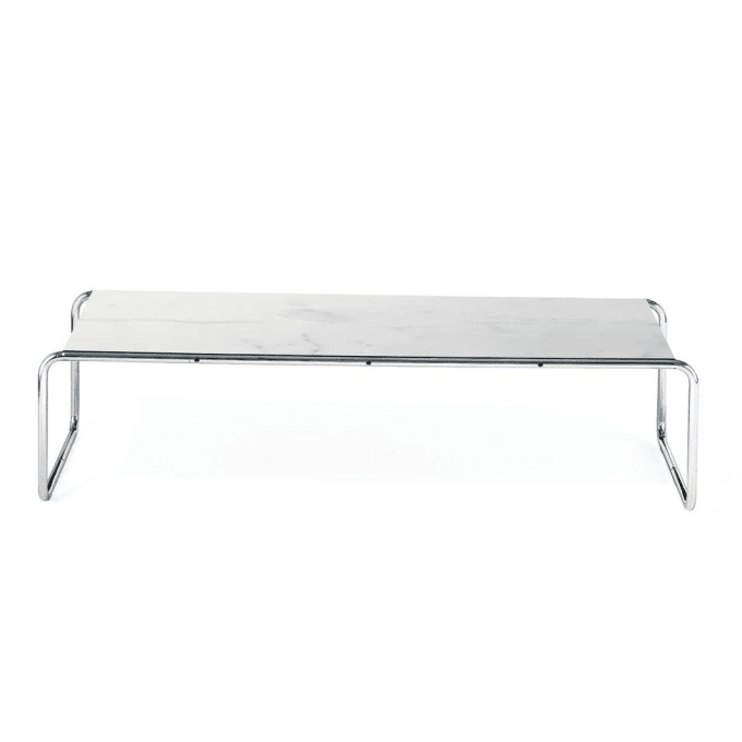 Laccio - Rectangular Marble Coffee Table by Knoll #Calacatta marble (MC)