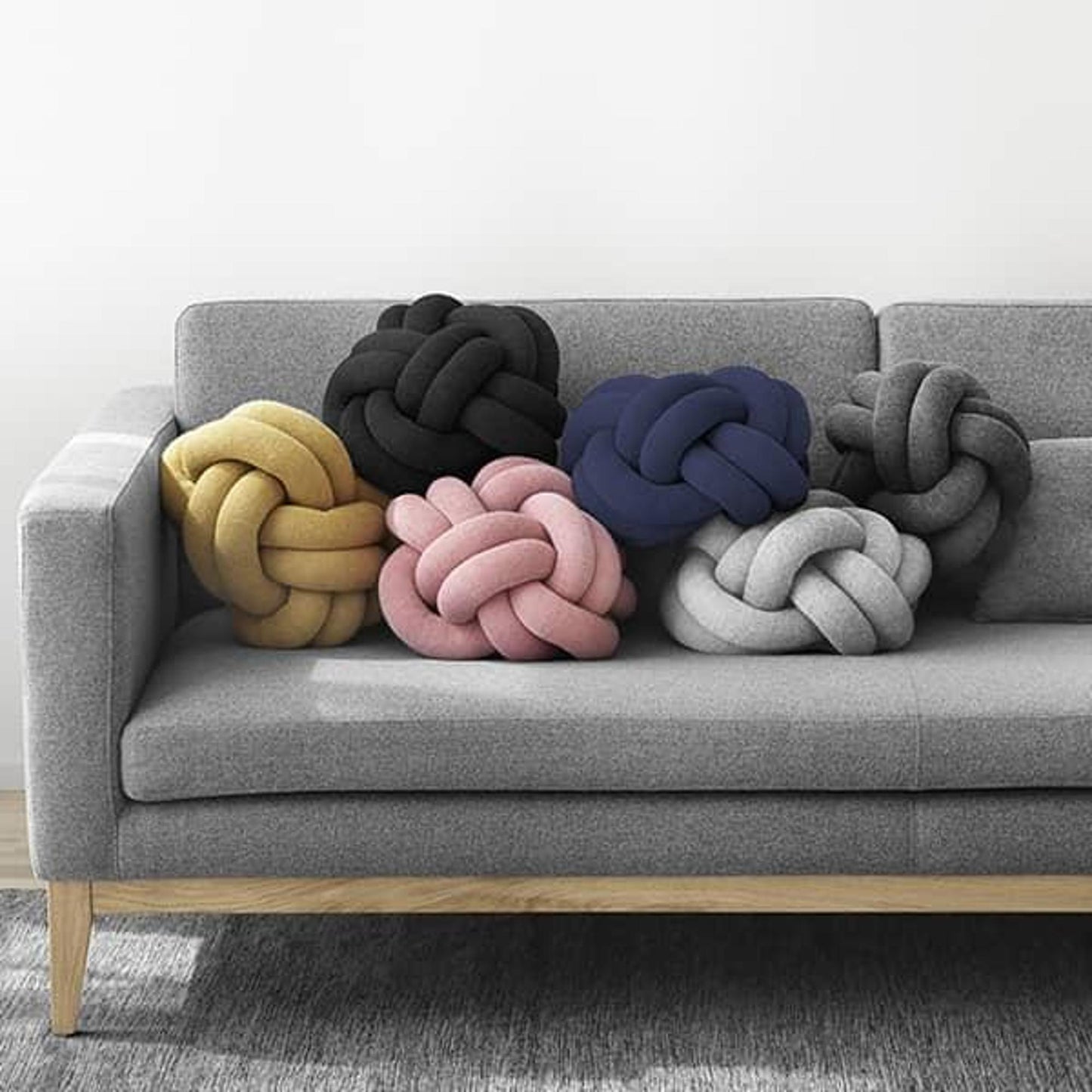 Design House Stockholm Knot Cushion Dark Blue