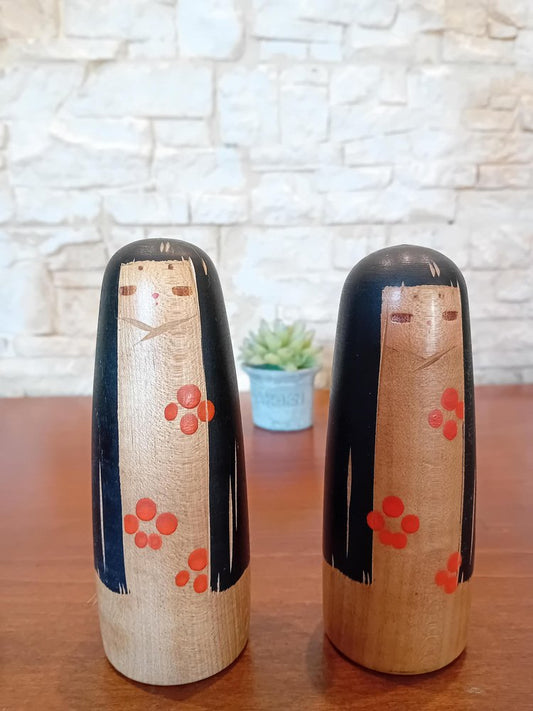 Kokeshi Dolls by Sanpei Yamanaka, 1970s, Set of 2