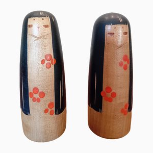 Kokeshi Dolls by Sanpei Yamanaka, 1970s, Set of 2-WMZ-1792856