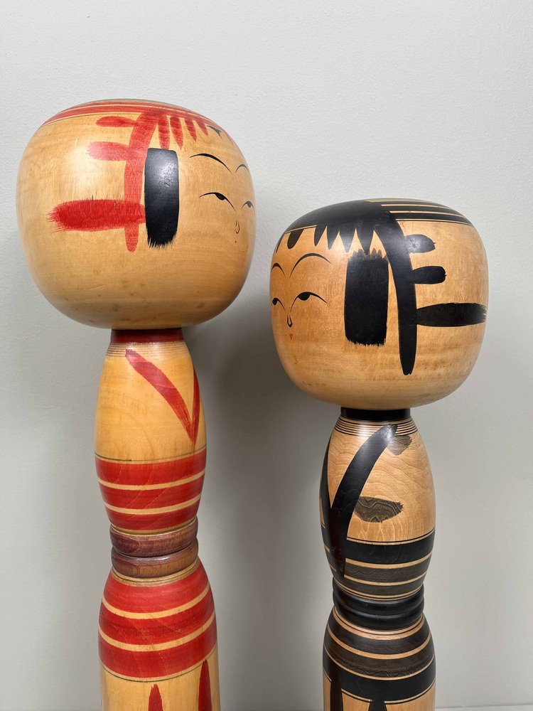 Kokeshi Dolls Family fom Miyagi, 1960s, Set of 2