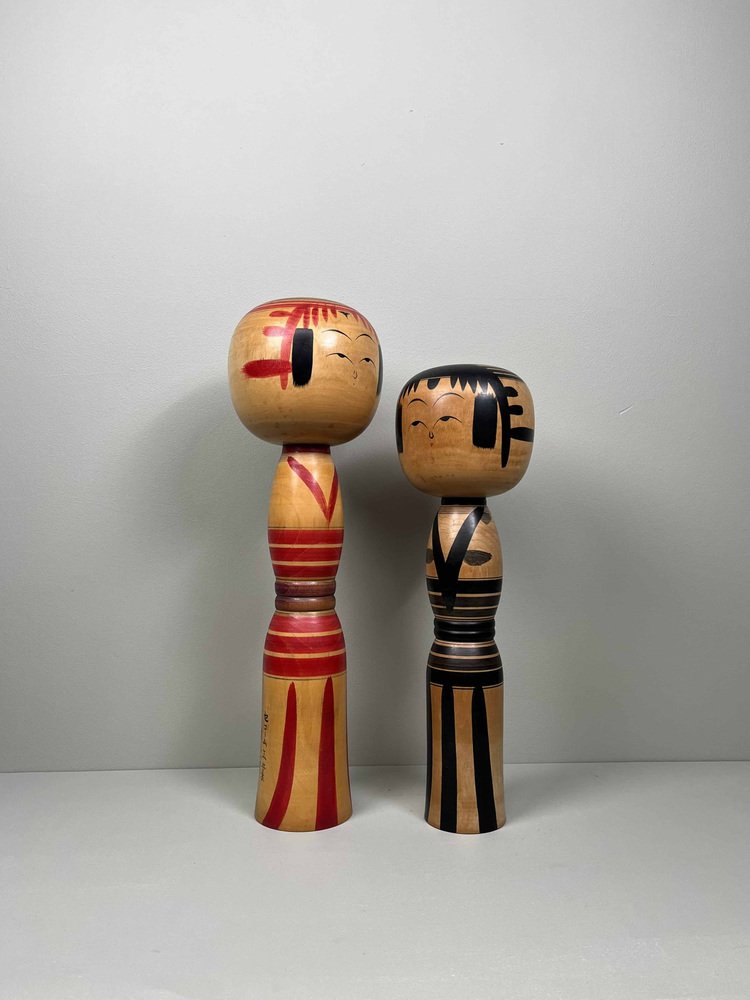 Kokeshi Dolls Family fom Miyagi, 1960s, Set of 2