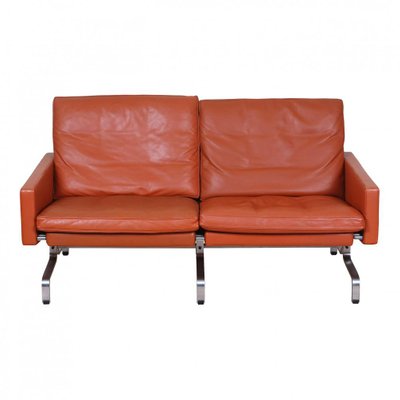 Kold Christensen with Cognac Leather Pk-31/2 Sofa by Poul Kjærholm, 1970s-MTD-1400836