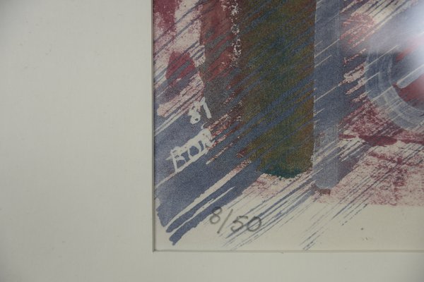 Komposition, 1981, Color Lithograph, Framed-ZAA-1100805