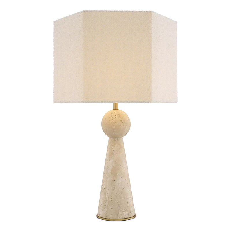 Konav Table Lamp in Travertine from PC Collection