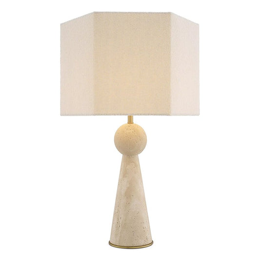 Konav Table Lamp in Travertine from PC Collection