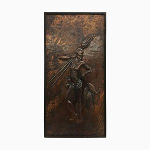 Kongolo, African Art, Relief in Brass, 1979-UCH-1224757