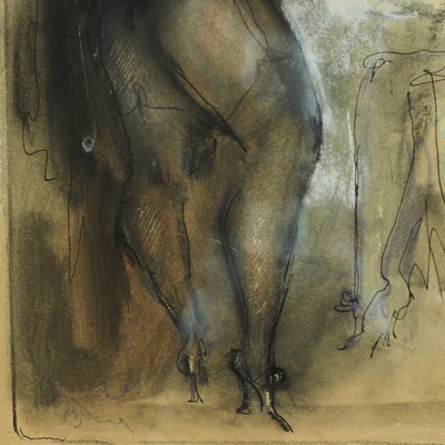 Konstantin Ivanovich Rudakov, Variety Show Dancer, 1980s, Pastel on Paper, Framed-WMV-1767220