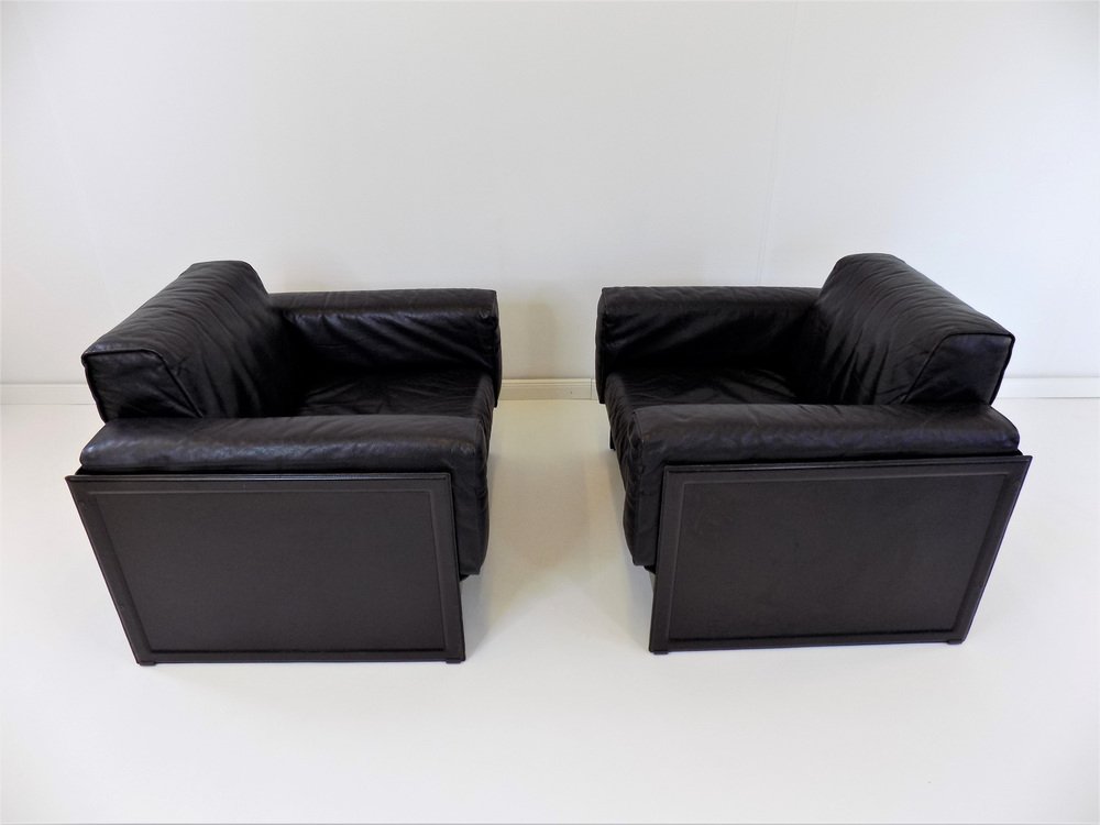 Korium KM 3/1 Armchair in Leather by Matteo Grassi for Tito Agnoli