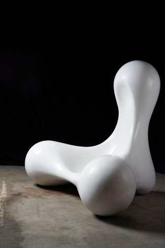 Kortekaas Chair in White Fiberglass, 1970