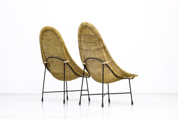 Kraal Chairs by Kertsin Hörlin Holmqvist for Nordiska Kompaniet, 1950s, Set of 2-KO-635169