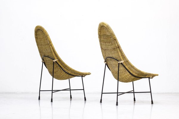 Kraal Chairs by Kertsin Hörlin Holmqvist for Nordiska Kompaniet, 1950s, Set of 2-KO-635169