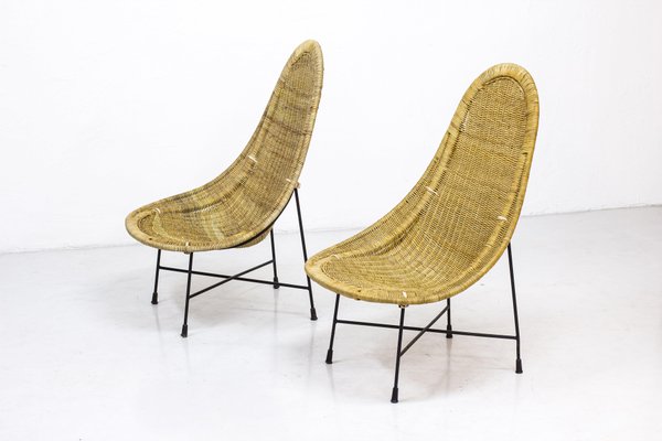 Kraal Chairs by Kertsin Hörlin Holmqvist for Nordiska Kompaniet, 1950s, Set of 2-KO-635169