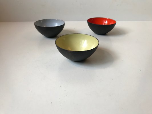 Krenit Bowls by Herbert Krenchel for Torben Ørskov, 1950s, Set of 3-LCR-572083