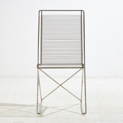 Kreuzschwinger Steel Chairs by Till Behrens for Schlubach, 1980s, Set of 6-CI-1813029