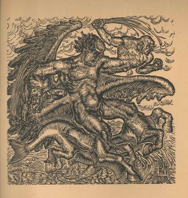 Krieg (War) - Original Woodcut by Hans Trudel - 1915 1915-ZCI-757951