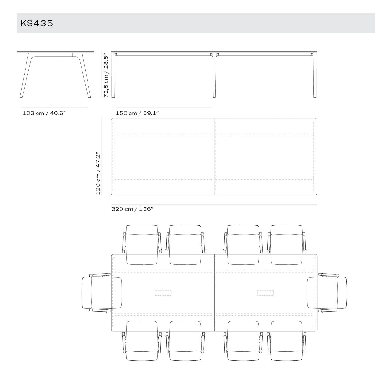 Pluralis™ - Table - KS435, W:120 & L:320
