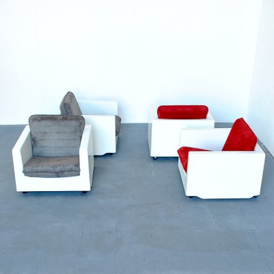 Kubile Lounge Chairs by Ico Parisi for MIM, 1960s, Set of 4-JQO-865126