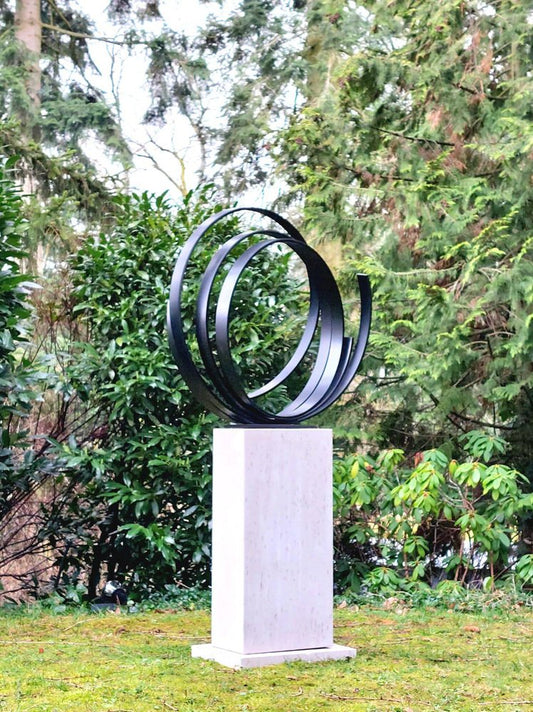 Kuno Vollet, Black Orbit, Steel Sculpture