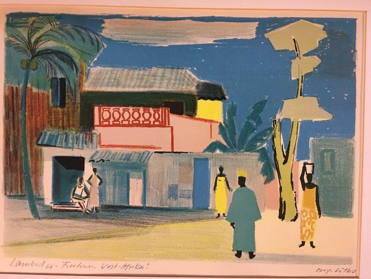 Kurt Lambert, Freetown Sierra Leone, 1966, Lithograph