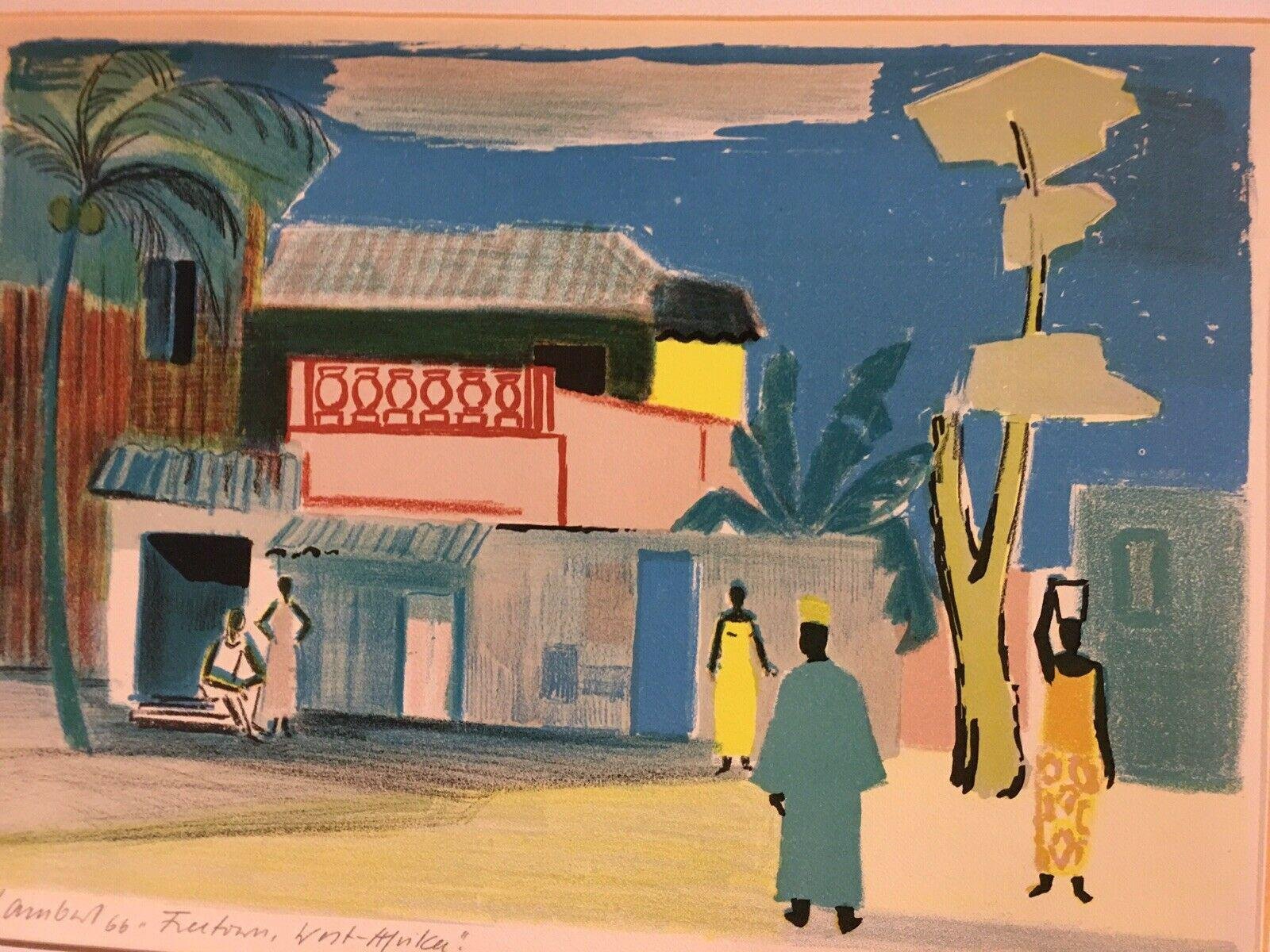 Kurt Lambert, Freetown Sierra Leone, 1966, Lithograph