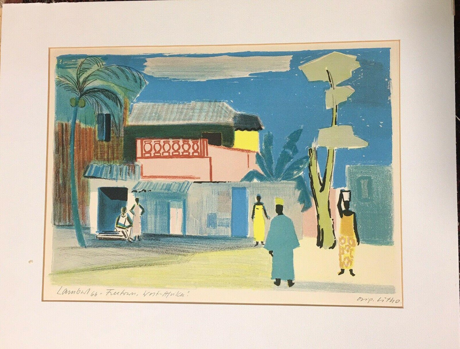 Kurt Lambert, Freetown Sierra Leone, 1966, Lithograph