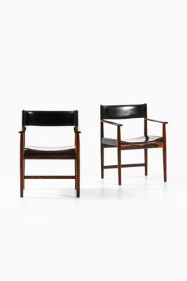 Kurt ØstervDining Chairs in Rosewood and Leather attributed to Kurt Østervig, Denmark, 1960s, Set of 8-SC-2022144