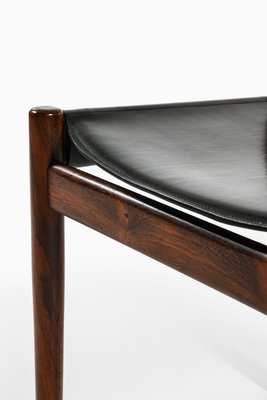 Kurt ØstervDining Chairs in Rosewood and Leather attributed to Kurt Østervig, Denmark, 1960s, Set of 8-SC-2022144