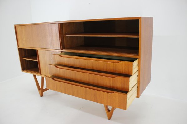 Kurt Ostervig Teak Highboard, Denmark, 1960s-TZ-1350683