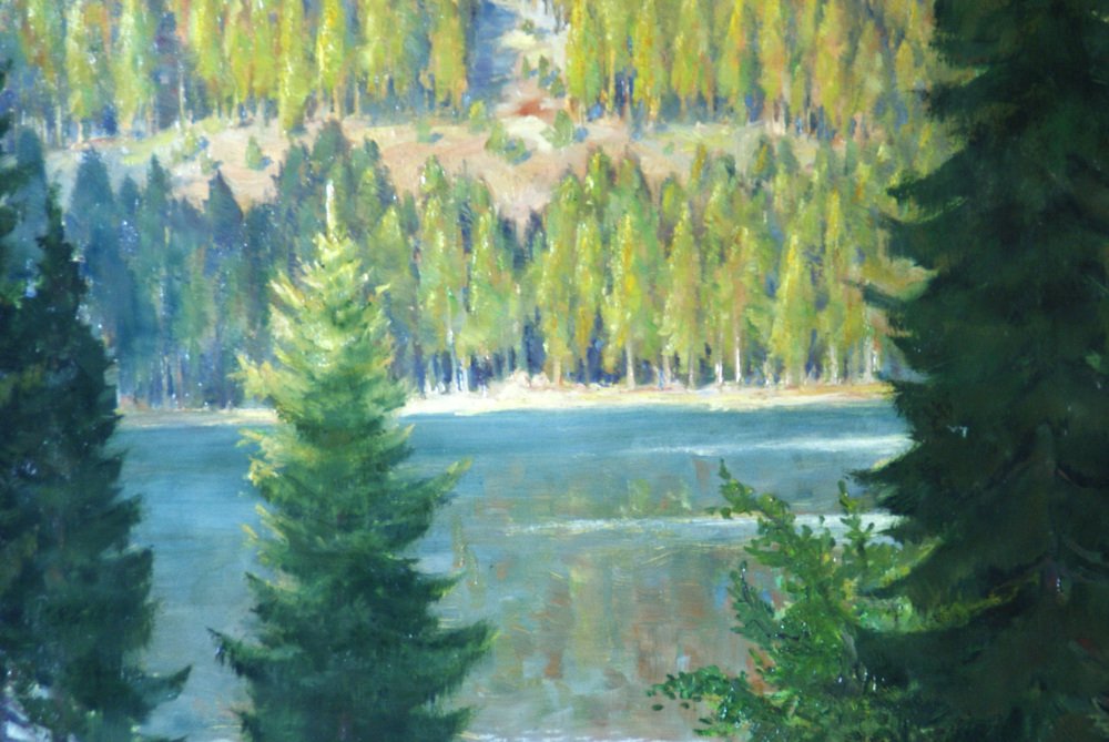 Kurt Thorandt, The Lake in the Black Forest Mountains, Oil on Panel