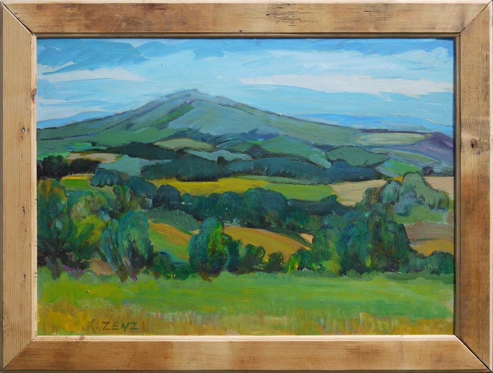 Kurt Zenz, Paesaggio collinare, 1981, Oil on Canvas