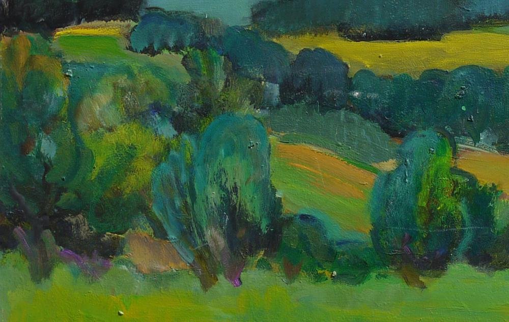 Kurt Zenz, Paesaggio collinare, 1981, Oil on Canvas-BGS-1077974