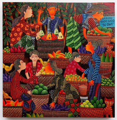 Kusbudiyanto, Traditional Market, 2024, Acrylic on Canvas-CHG-2037829