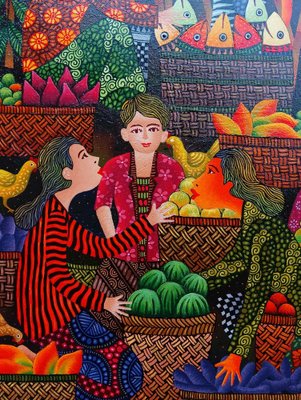 Kusbudiyanto, Traditional Market, 2024, Acrylic on Canvas-CHG-2037829