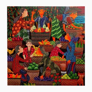 Kusbudiyanto, Traditional Market, 2024, Acrylic on Canvas-CHG-2037829