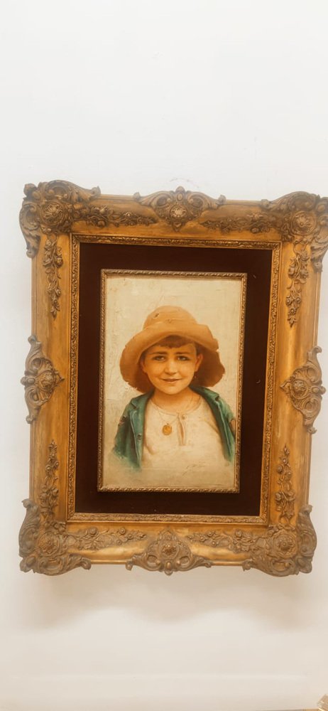 L.de Luca, Girl's Face, 1800s, Framed