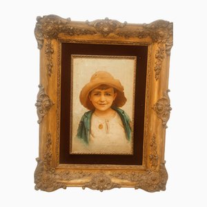 L.de Luca, Girl's Face, 1800s, Framed-QLH-1742731