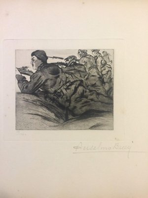 L‘ennemi est en Vue - Original Etching by Anselmo Bucci - 1915 1915-ZCI-757580