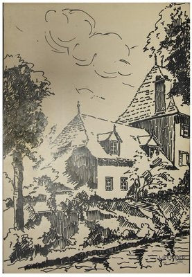 L. Gerard, The House, Ink on Paper, 1958-ZCI-827793