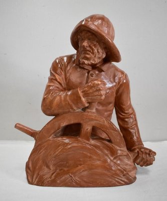 L. Morice, Terracotta Bust, Fisherman at the Helm-RVK-870143